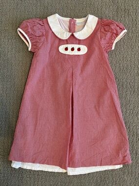 🩷 Edgehill Collection Girls Peter Pan Cap Sleeve Tab Dress size 6